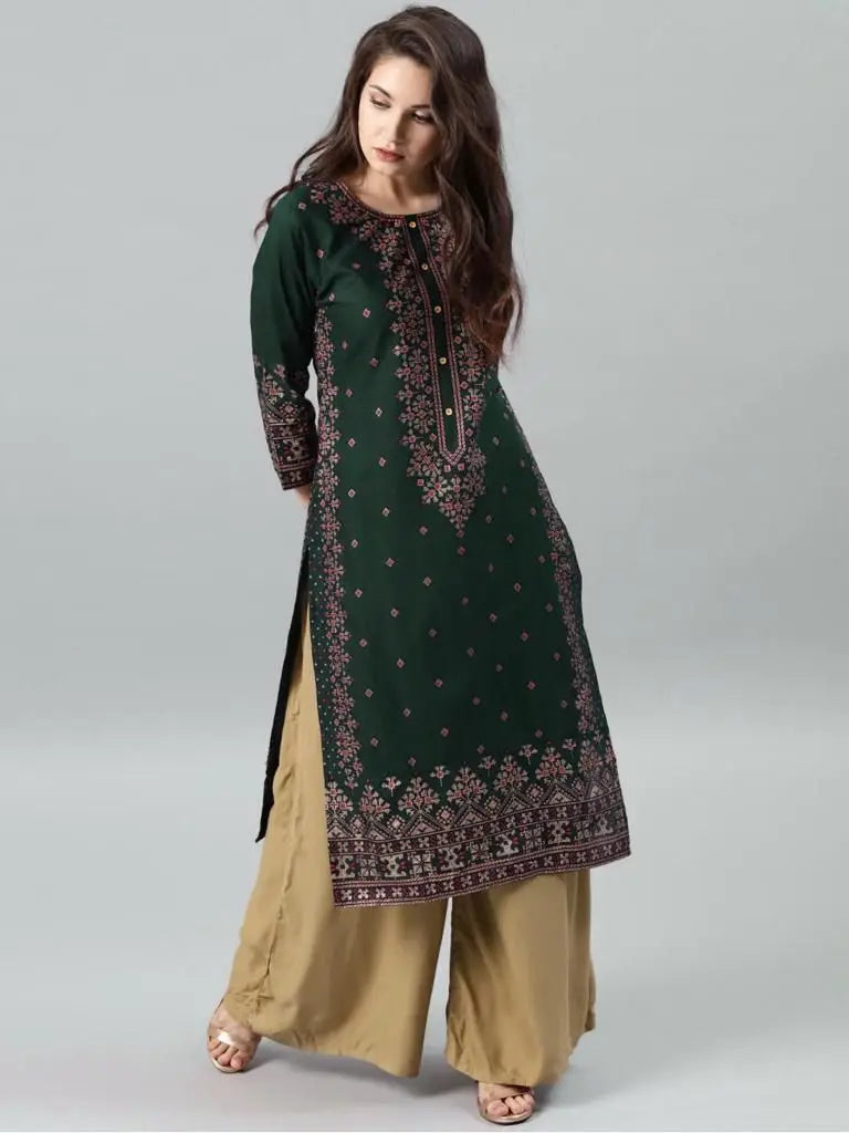 Elegant Women Peacock Pattern Polyester Abaya Dress