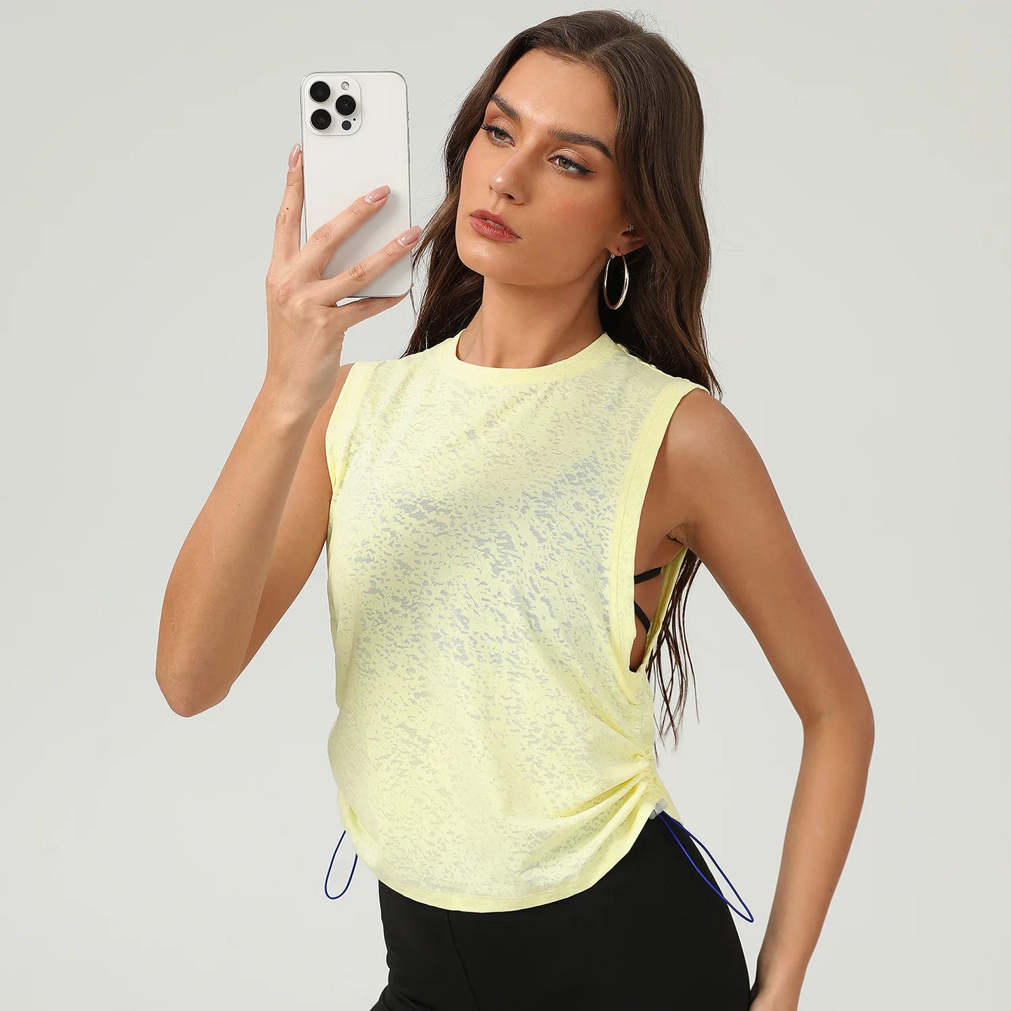Gym Tank Top Woman Yoga Vest 2025 Mesh Sports Blouses Women Sportswear Workout Pilates Clothes Activewear White Black Yellow XL