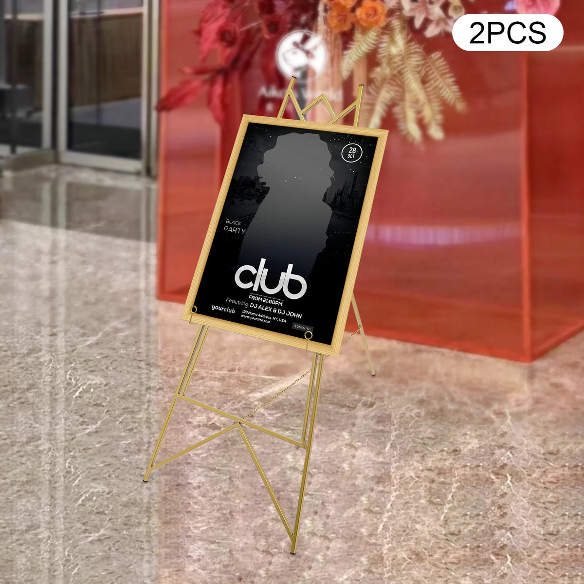 Heavy Duty Steel Easel Stand Display Frame Adjustable Poster Rack