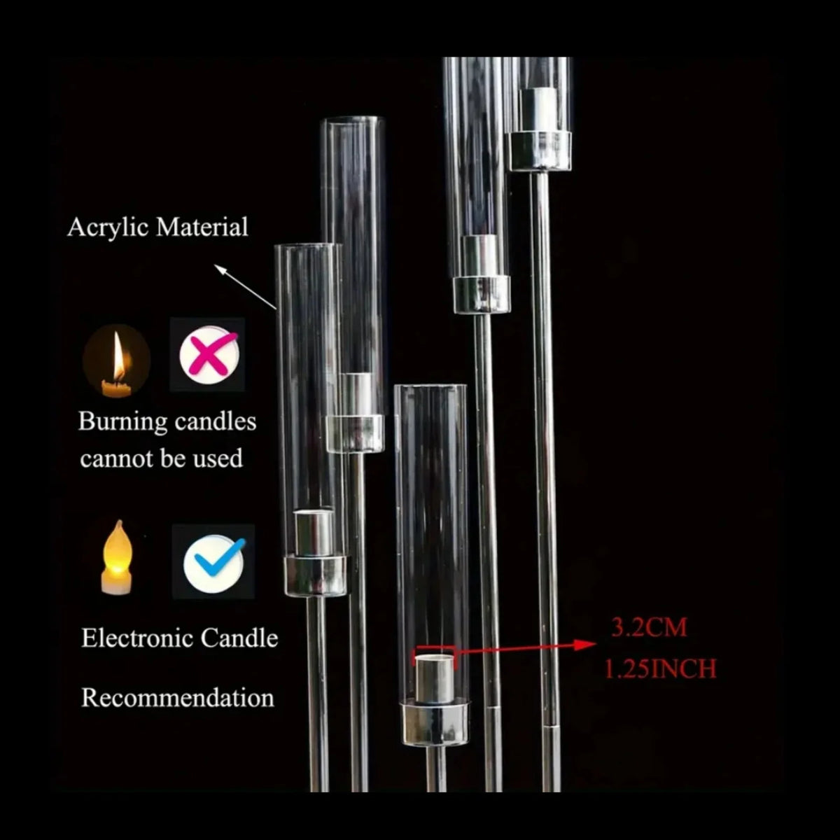 Elegant Metal Candle Holder For Wedding Centerpiece Decor