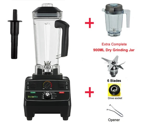 Biolomix 2200W Smart Timer Blender Juicer Food Processor
