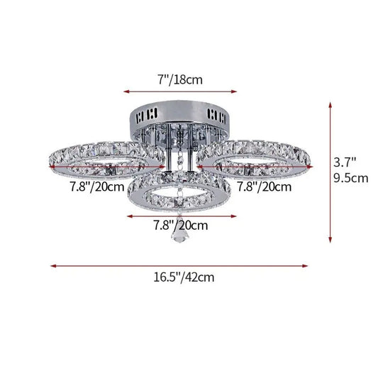 VETRULUS Modern Crystal LED Ceiling Chandelier Pendant Light