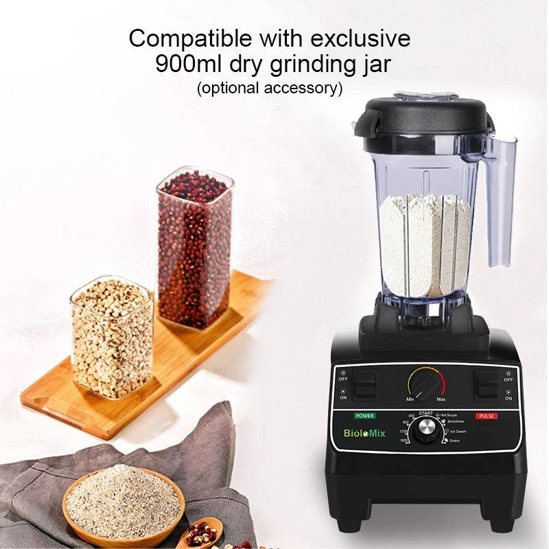 Biolomix 2200W Smart Timer Blender Juicer Food Processor