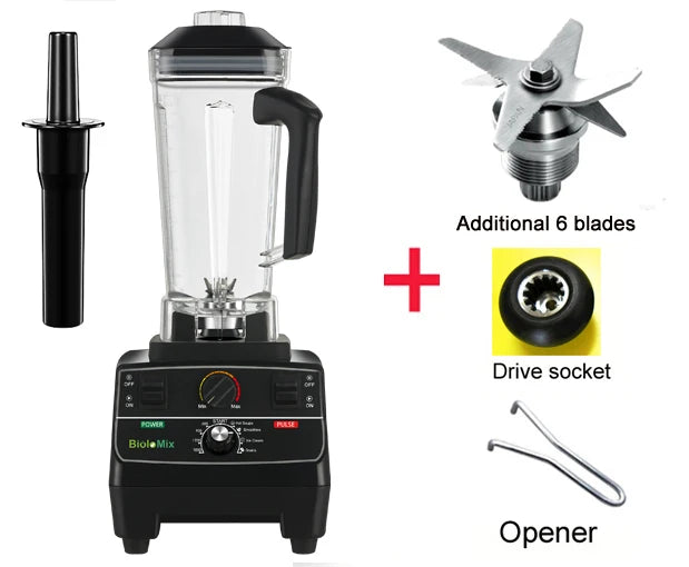 Biolomix 2200W Smart Timer Blender Juicer Food Processor