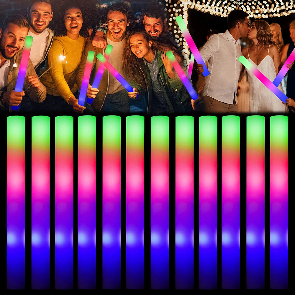 166 Piece Glow Party Set Led-Glasses Foam-Sticks Finger-Lights Glow-Sticks