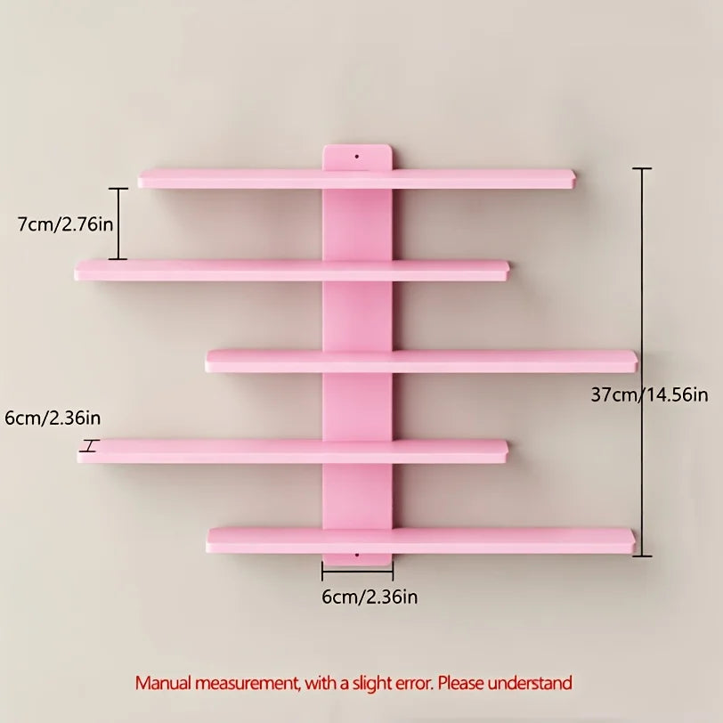 Four Piece Modern Floating Wall Shelf Display Rack Set