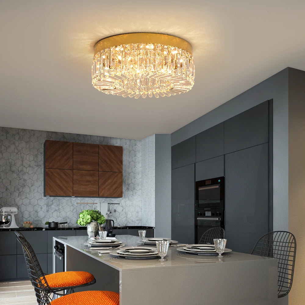 VETRULUS Crystal Ceiling Lamp Modern Luxury Chandelier For Living Room