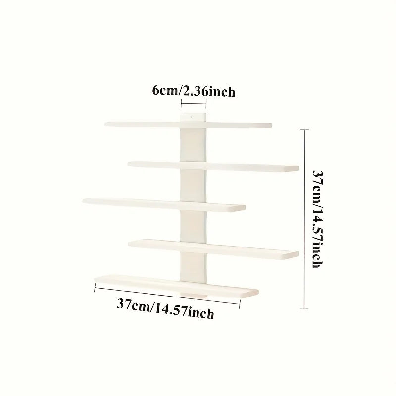 Four Piece Modern Floating Wall Shelf Display Rack Set