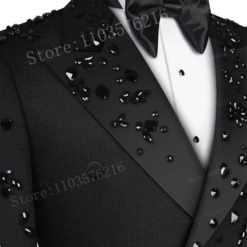Olibexley Slim Fit Two Piece Double Breasted Suit For Weddings