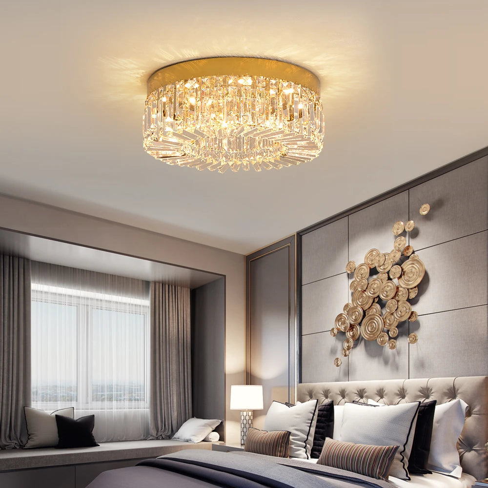 VETRULUS Crystal Ceiling Lamp Modern Luxury Chandelier For Living Room