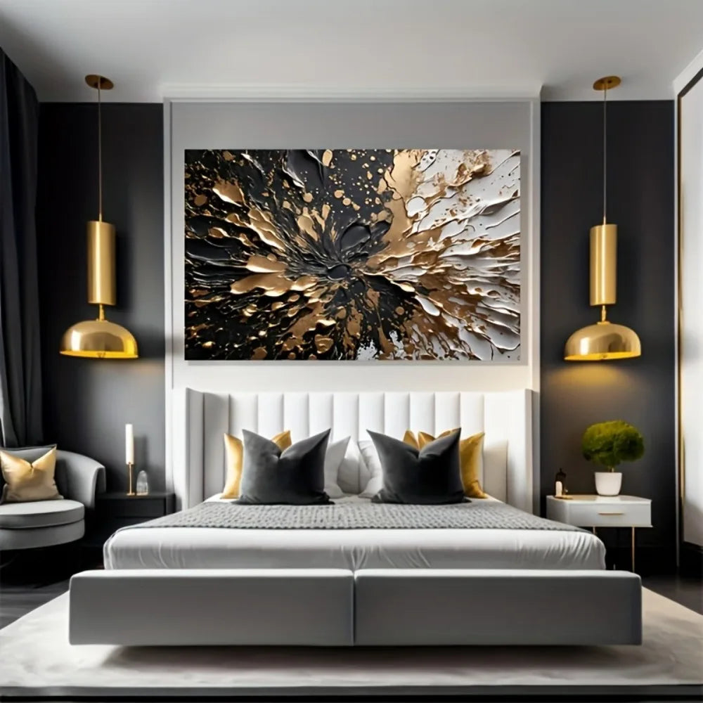 NONE Modern Abstract Ink Splash Wall Mural Interior Decor
