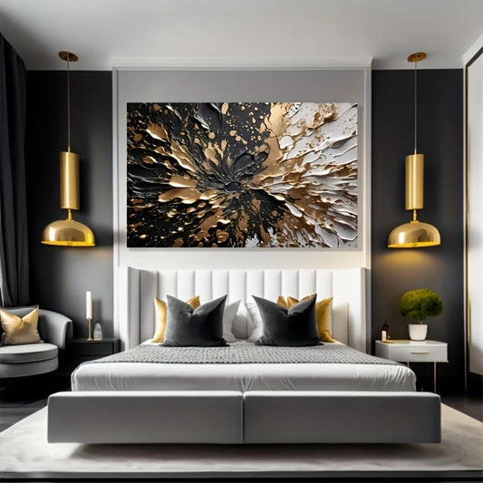 NONE Modern Abstract Ink Splash Wall Mural Interior Decor