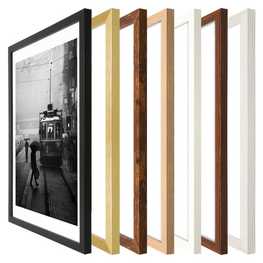 [3pcs Classic Poster Frames] 3pcs Classic Style Vertical Oblong Poster Frames | 12x16in Manufactured Wood Wall Decor for Bedroom