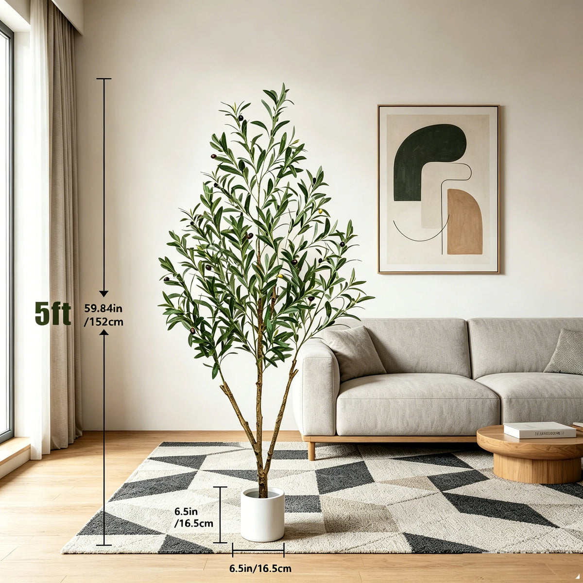 Olitree Artificial Olive Tree With Planter For Indoor Home Decor