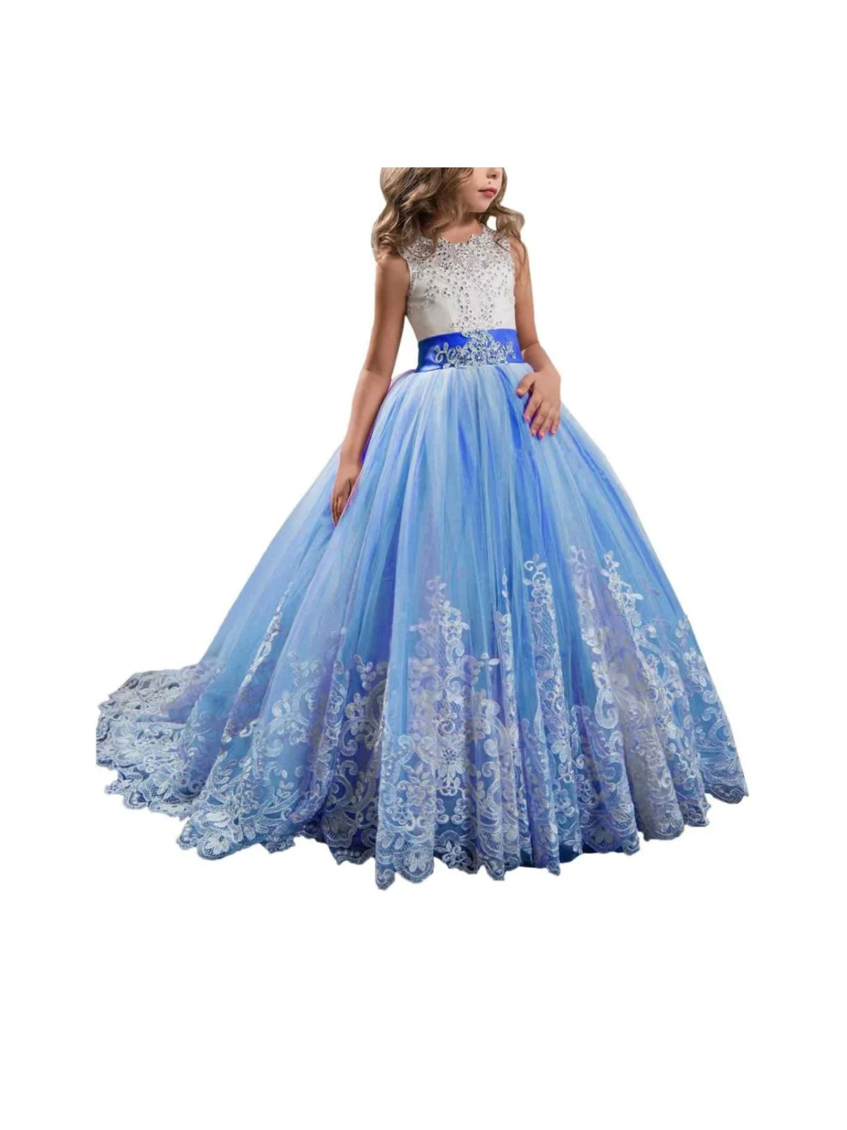 Girls' Lilac Autumn and Winter Princess Dress Children's Tulle Ball Gown Christmas Holiday Dress