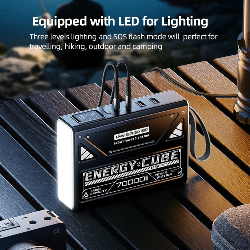 LED Camping Lantern 70000mAh Rechargeable Emergency Light