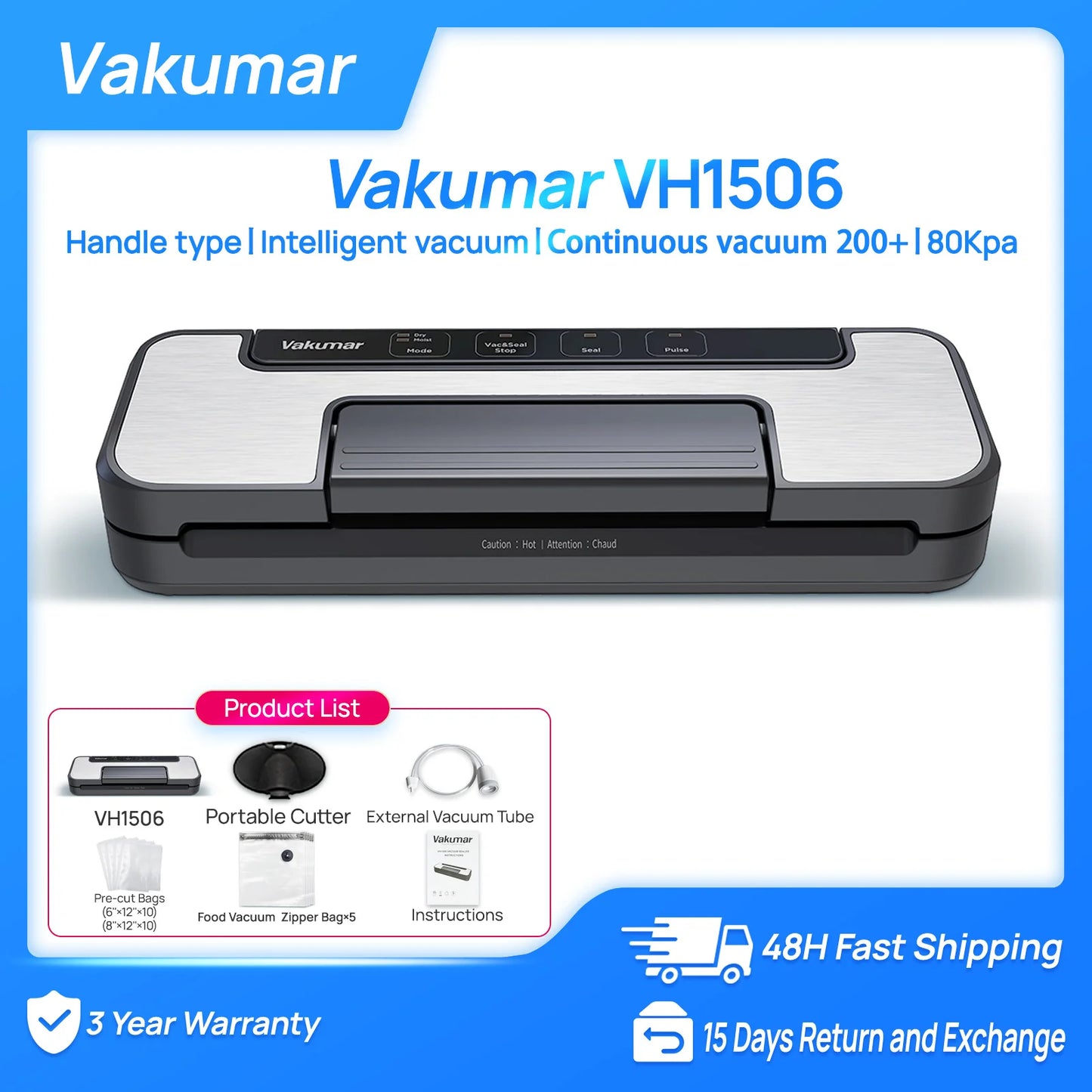 Vakumar VH1506 Vacuum Sealer Machine