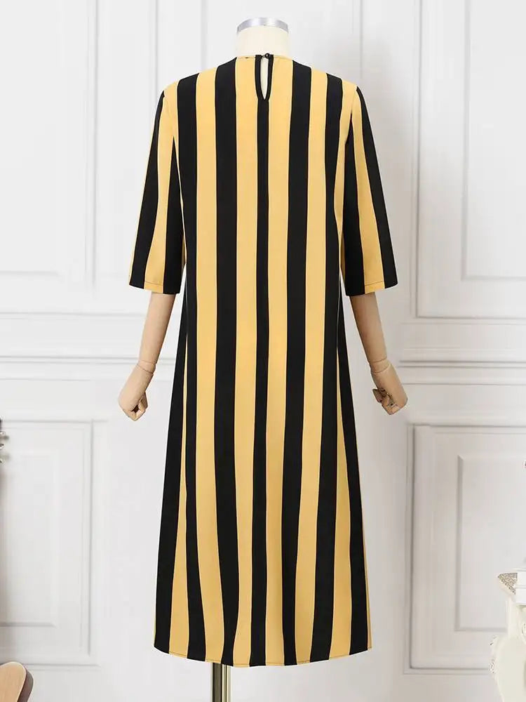 ZANZEA Women Muslim Abaya Dress Casual Modest Kaftan Robe