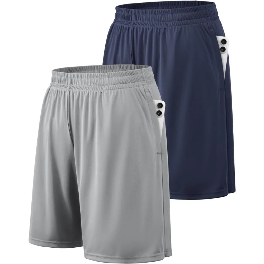 Athletic Shorts for Men with Pockets and Elastic Waistband Quick Dry Activewear