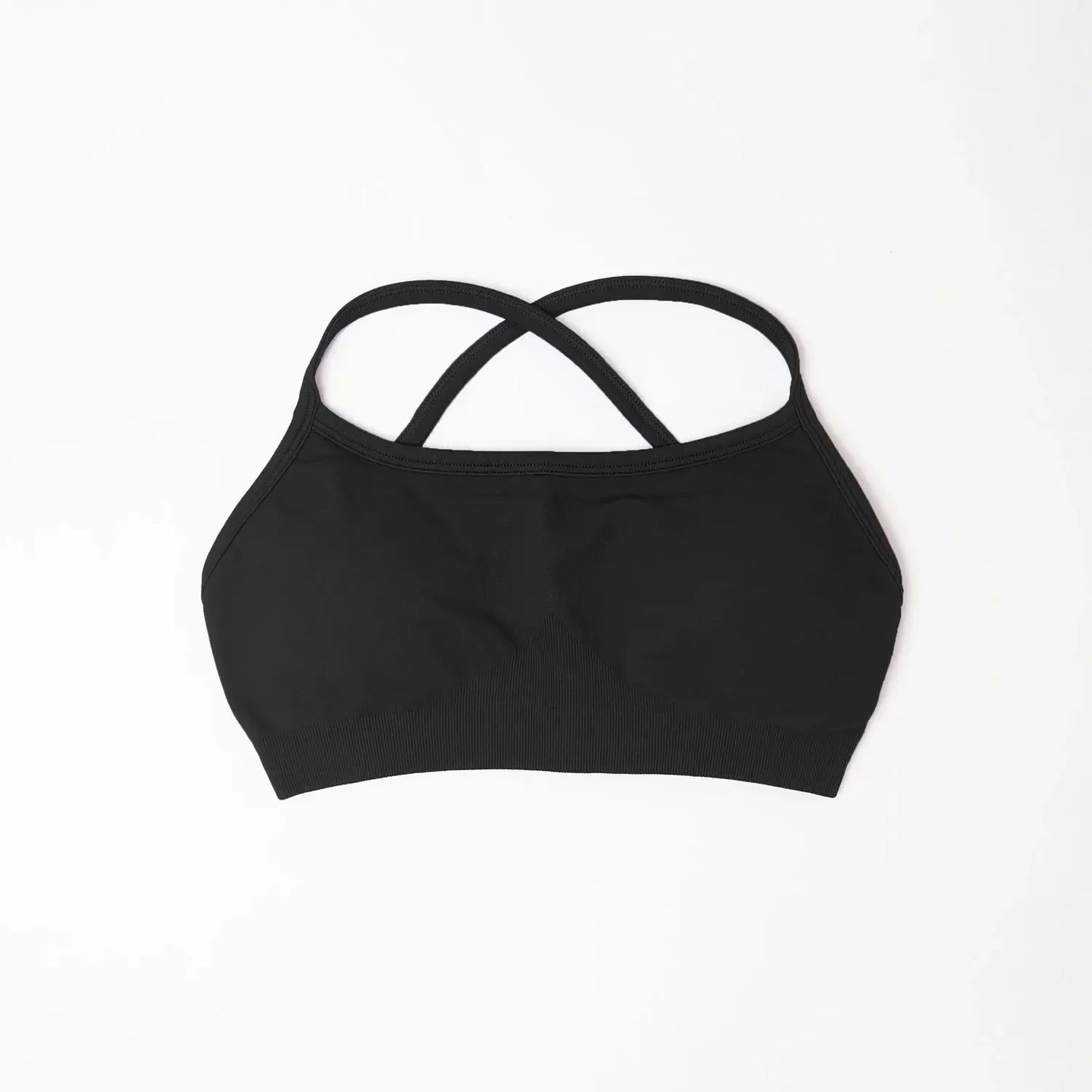 NCLAGEN Sports Bra Seamless Yoga Top Women Fitness Article Gym Active Wear Back Cross Workout Push-up Fitness Running Underwear