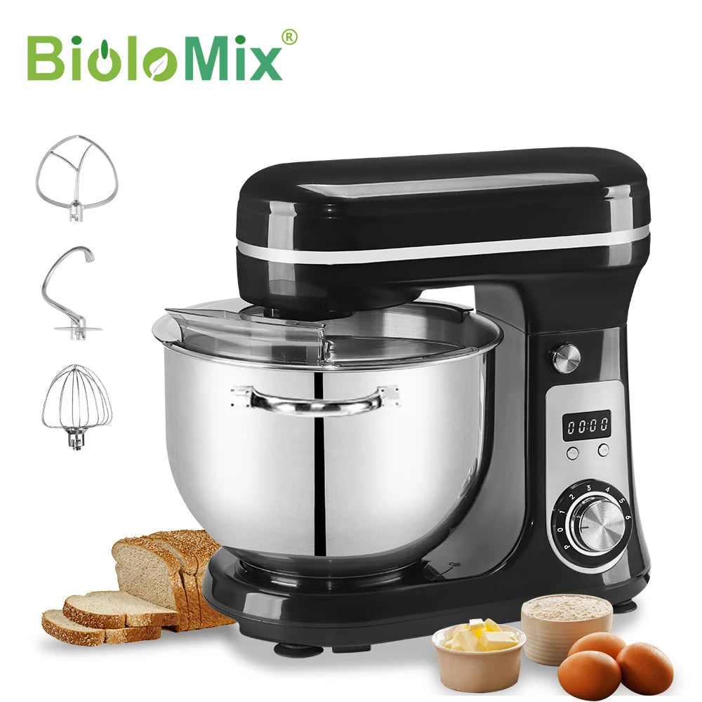 Biolomix 6-Speed Kitchen Stand Mixer and Blender With Quiet Motor