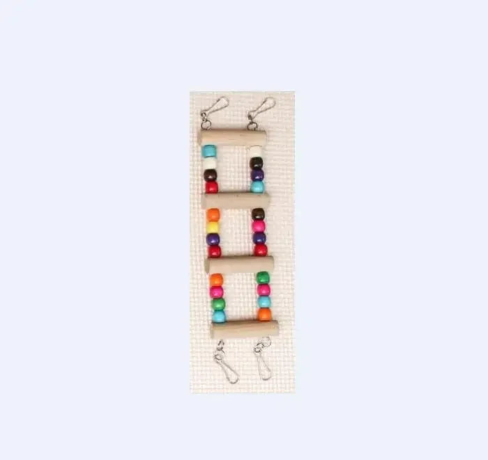 L Size 10 Ladder Pet Birds Swing Wooden Bridge Ladder Climb Cockatiel Parakeet Budgie Parrot Toy Wood Ladder