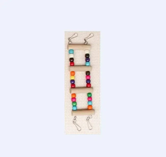 L Size 10 Ladder Pet Birds Swing Wooden Bridge Ladder Climb Cockatiel Parakeet Budgie Parrot Toy Wood Ladder
