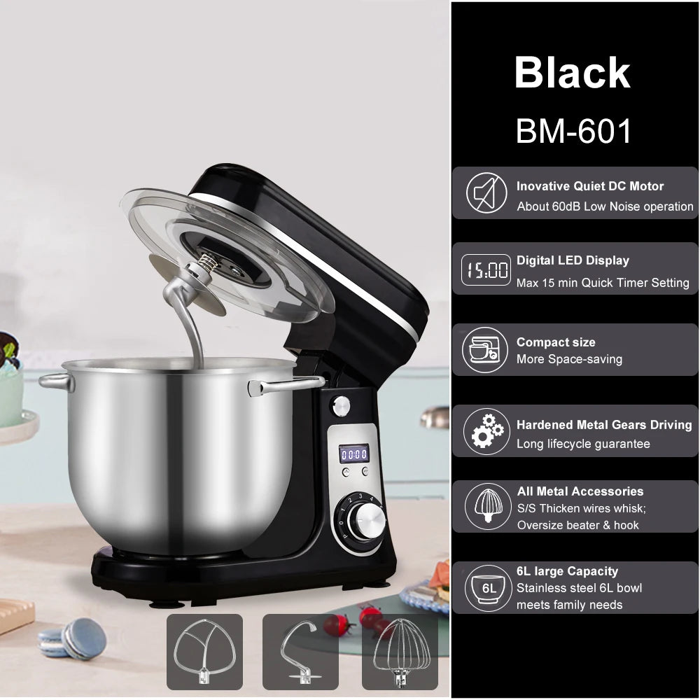 Biolomix 6-Speed Kitchen Stand Mixer and Blender With Quiet Motor