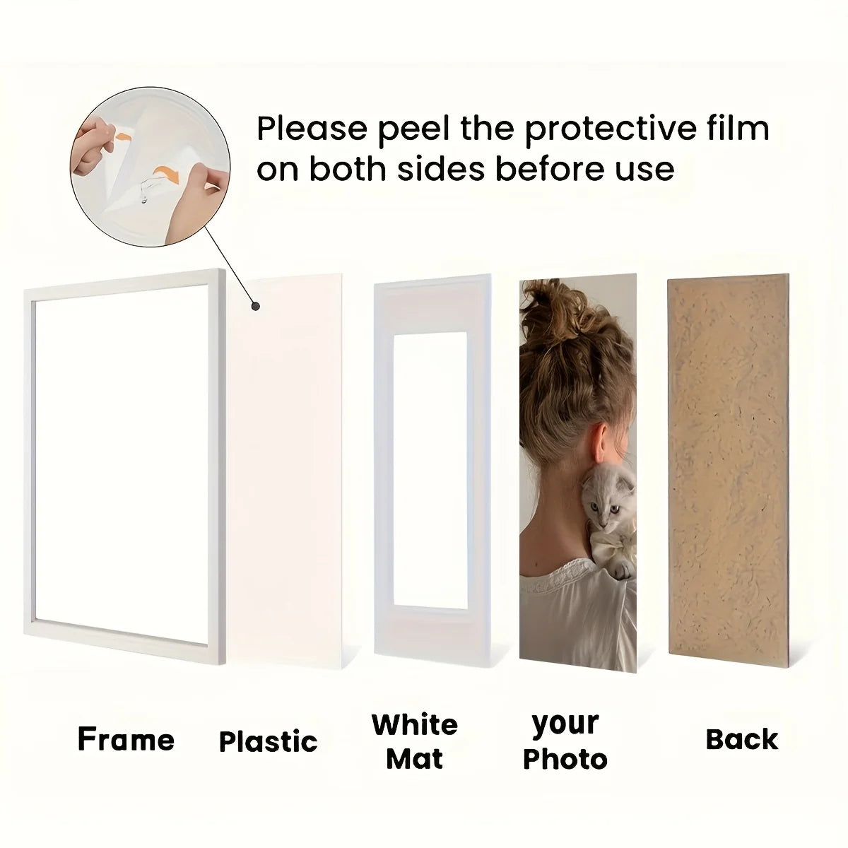 [3pcs Classic Poster Frames] 3pcs Classic Style Vertical Oblong Poster Frames | 12x16in Manufactured Wood Wall Decor for Bedroom