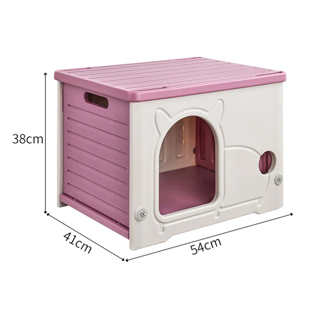 Outdoor Cat House Rainproof Shelter Stray Four Seasons Cozy House for Small Pets Outdoor Kitten Nest