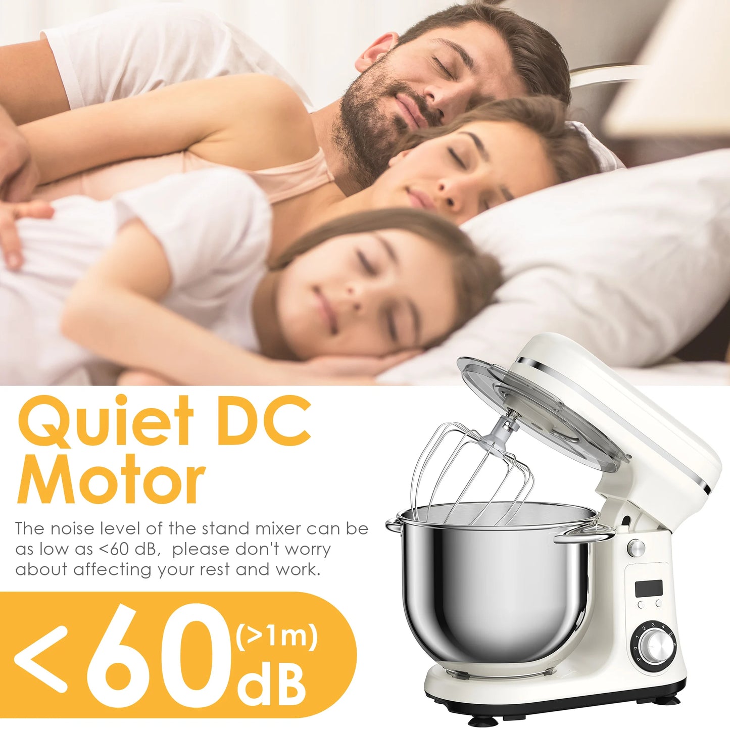 Biolomix 6-Speed Kitchen Stand Mixer and Blender With Quiet Motor