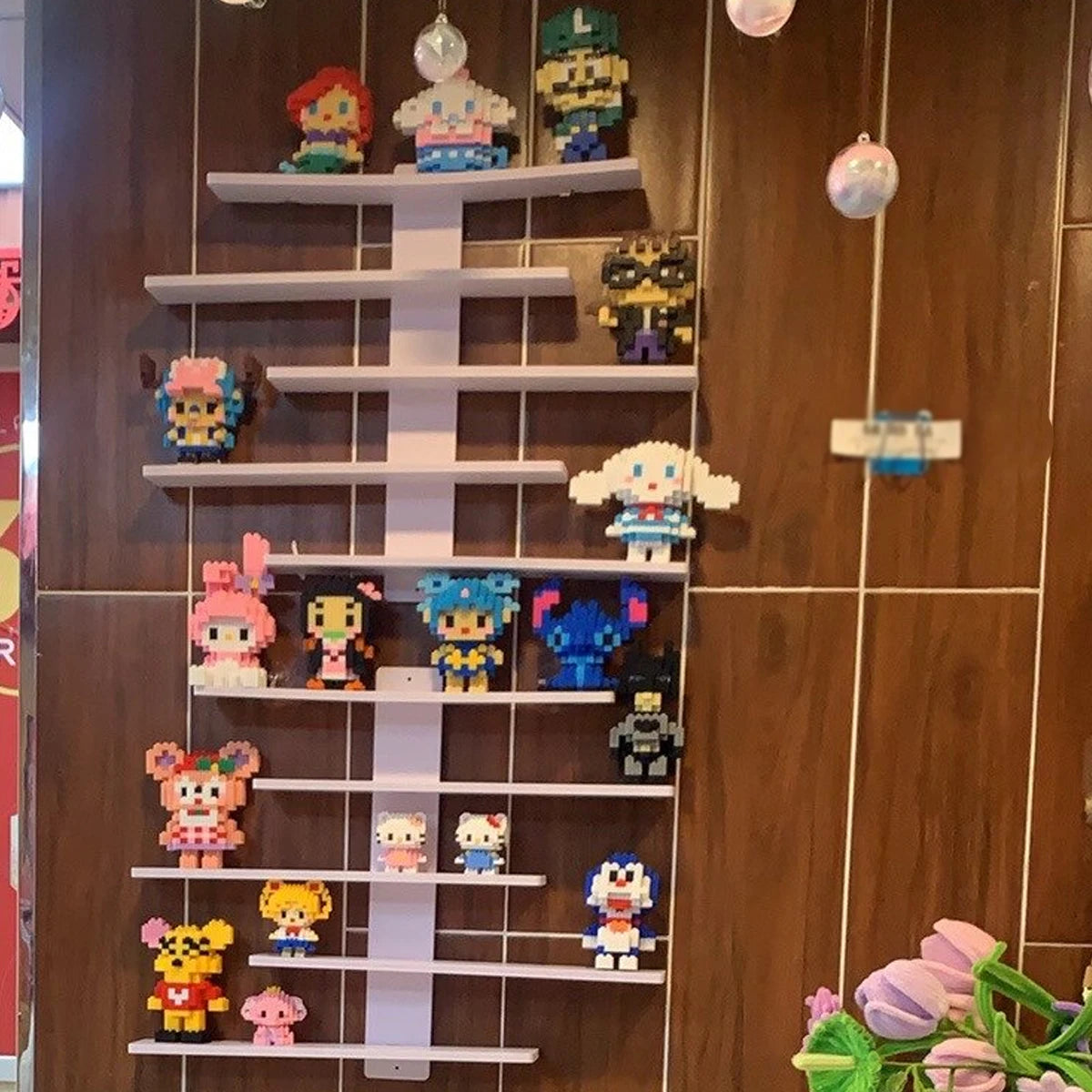 Four Piece Modern Floating Wall Shelf Display Rack Set