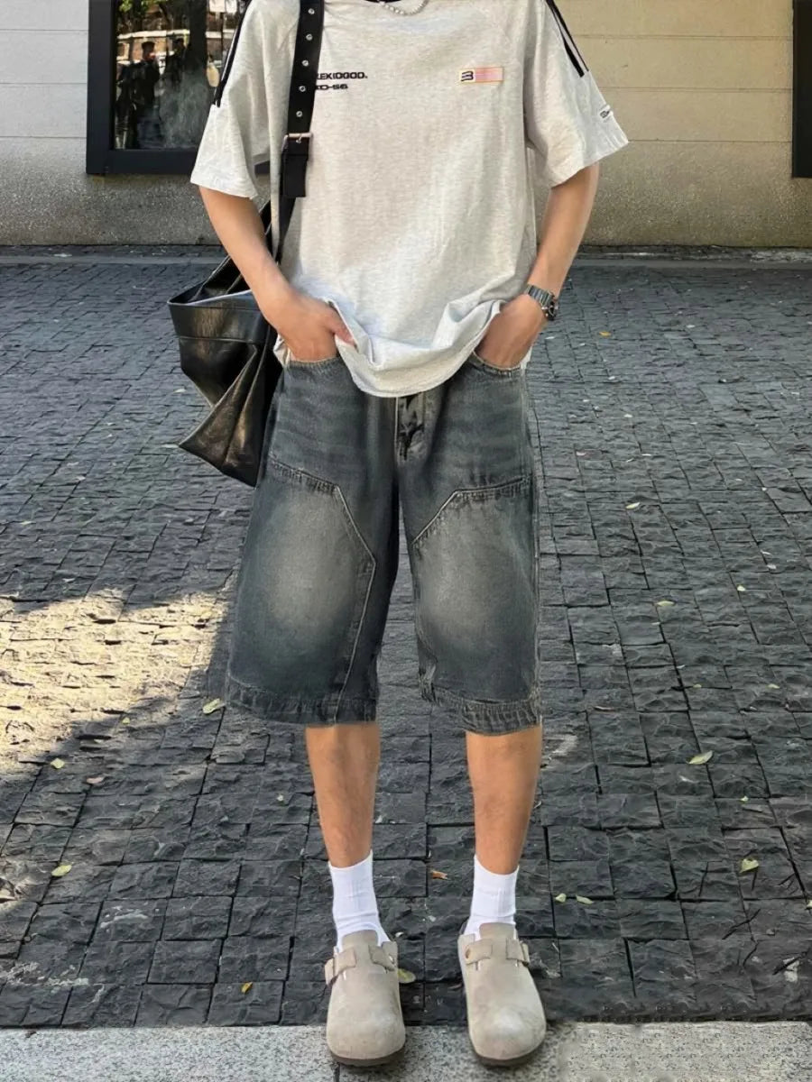 Men's Five-point Jeans High Street Fashion Casual Everyday Wear