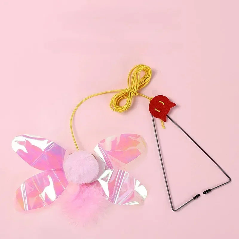 Cat Rope Long Rope Teasing Cat Toy Accessories Pet Kitten Toy Cat Toy Swing Sticky Disc Elastic with Bell Hanging Door Teasing