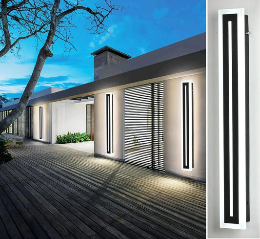 Modern Outdoor LED Wall Sconce Light Fixture IP67 Frosted Acrylic