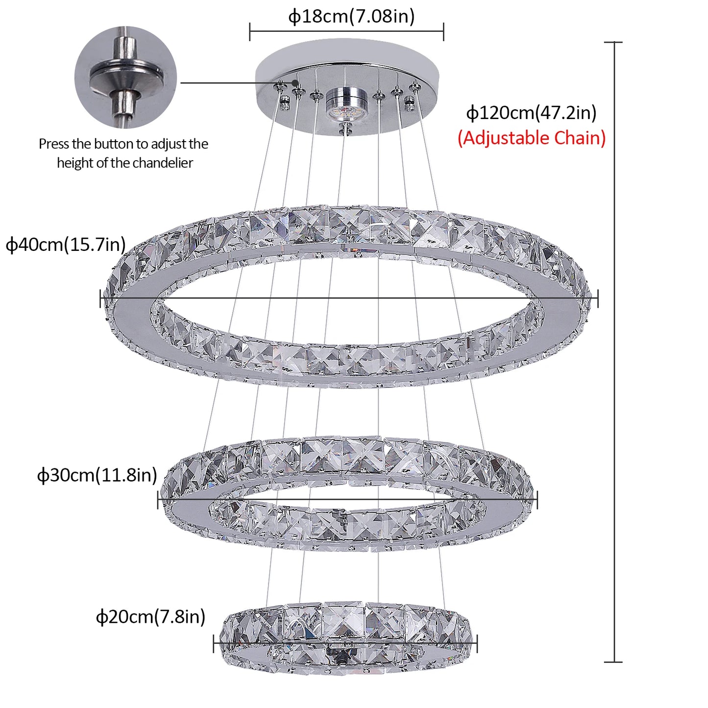 Vetrulus French Crystal Chandelier for Living Room