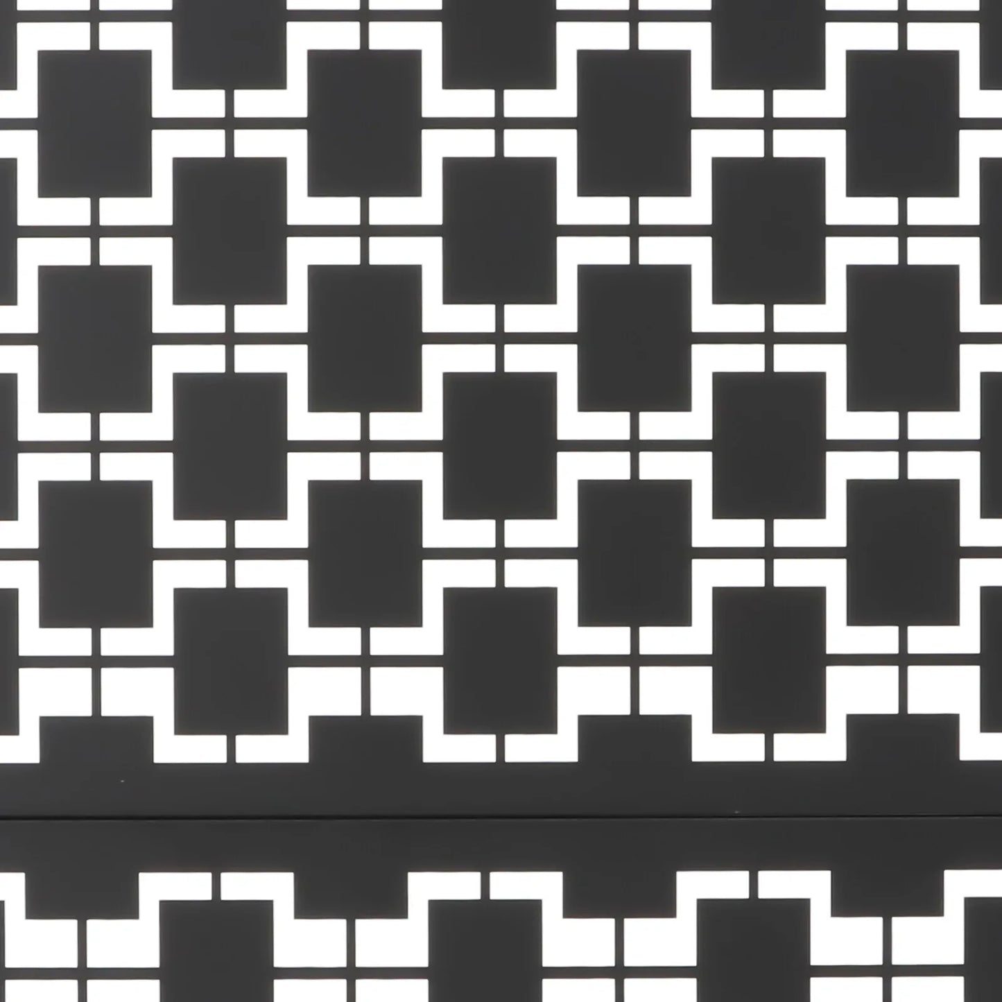 Outdoor Decorative Privacy Screen Panel Planter Wall Metal Fence Panels for Garden Patio Black