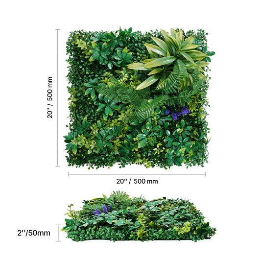 Artificial Grass Wall Panels 3D Boxwood Privacy Backdrop