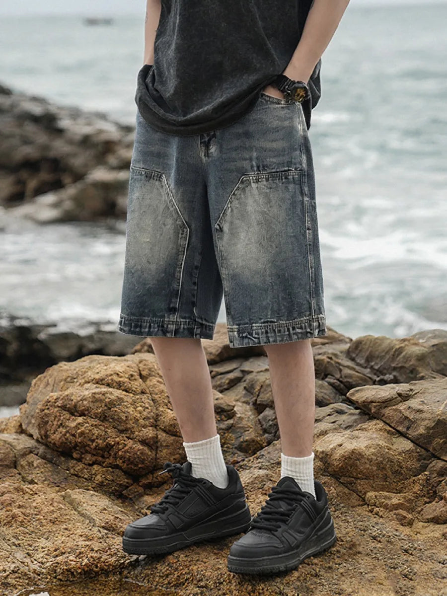 Men's Five-point Jeans High Street Fashion Casual Everyday Wear