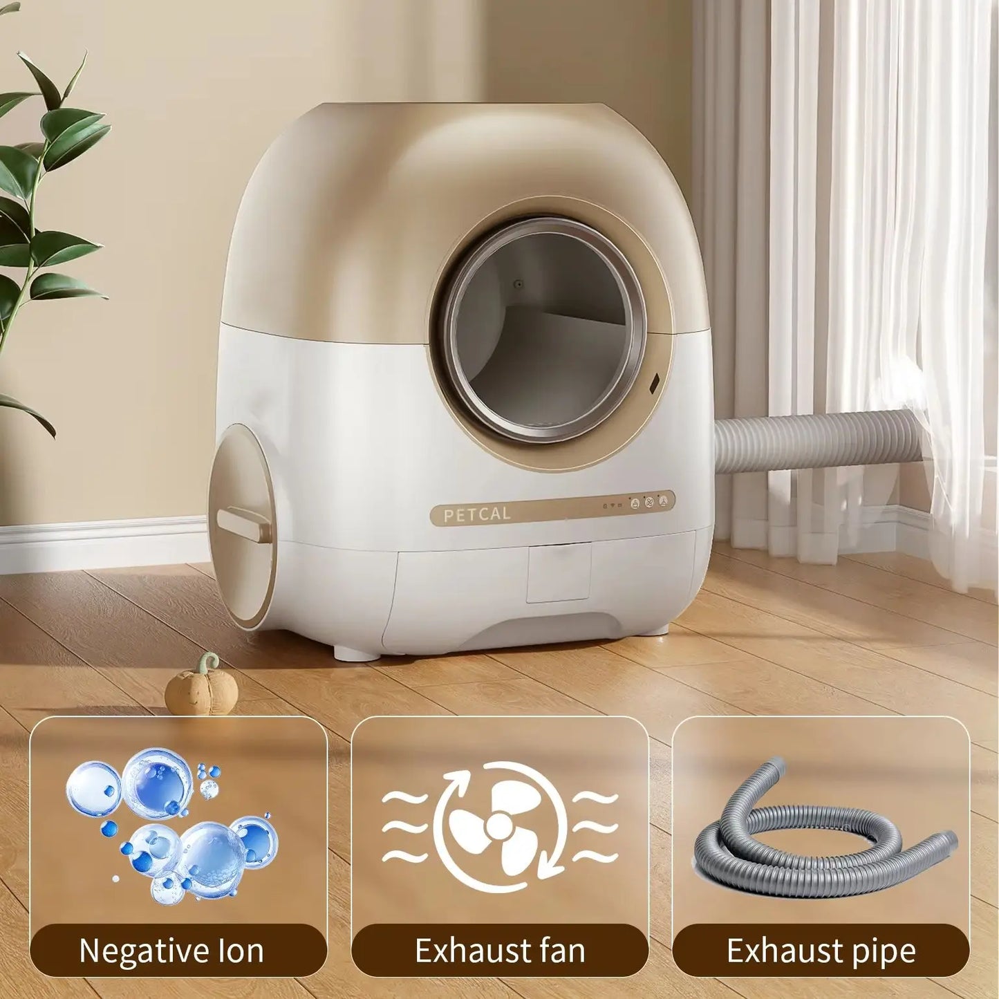 REDSASA Automatic Smart Cat Litter Box Self Cleaning Full Enclosed Cat Litter Box Pet Toilet Litter Tray With APP Remote Control