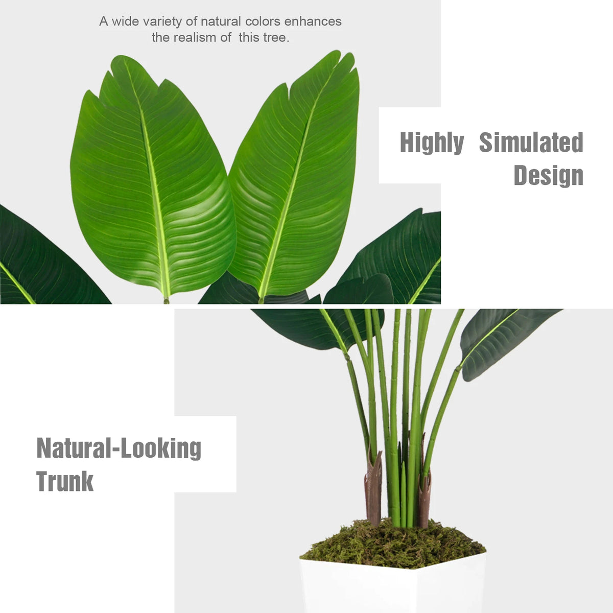 Olitree Artificial Bird Of Paradise Potted Floor Plant Indoor Decor