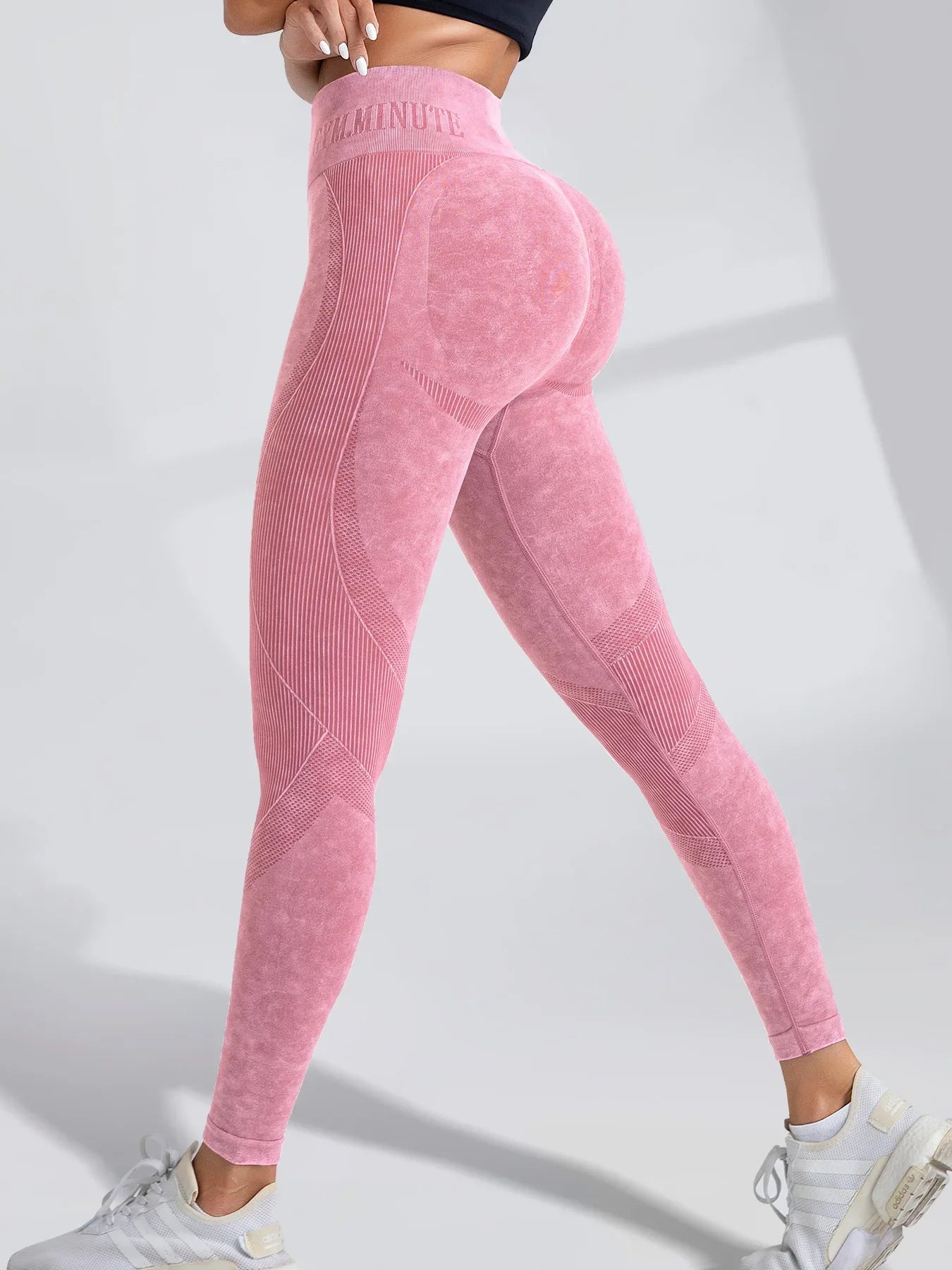 Women Yoga Pants  Seamless Gym High Waist pants  Hip Lifting Outdoor Sports Tight Waist Letter Sand Washed Pants Exercise 2033