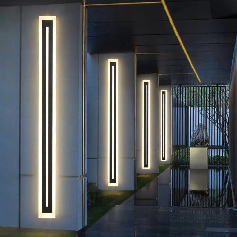 Modern Outdoor LED Wall Sconce Light Fixture IP67 Frosted Acrylic