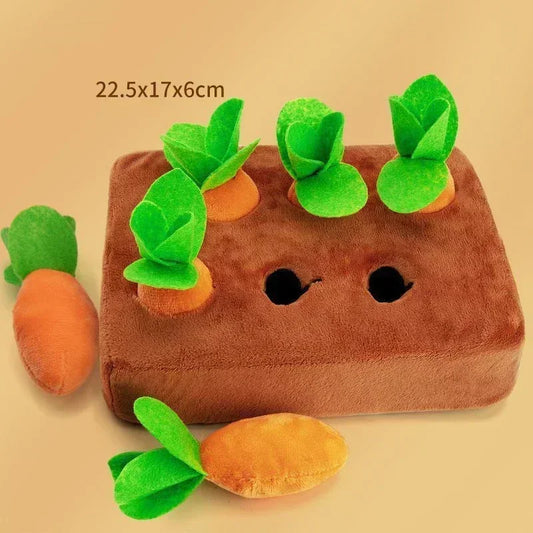 Innovative Dog Toys Snuffle Mat for Pet Plush Carrot Toy Mat Plush Vegetable Field Pull Radish Plush Carrot Dog Interactive Toys