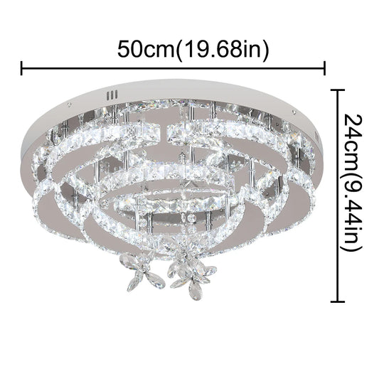 VETRULUS K9 Crystal Chandelier Modern Ceiling Pendant Light Dimmable