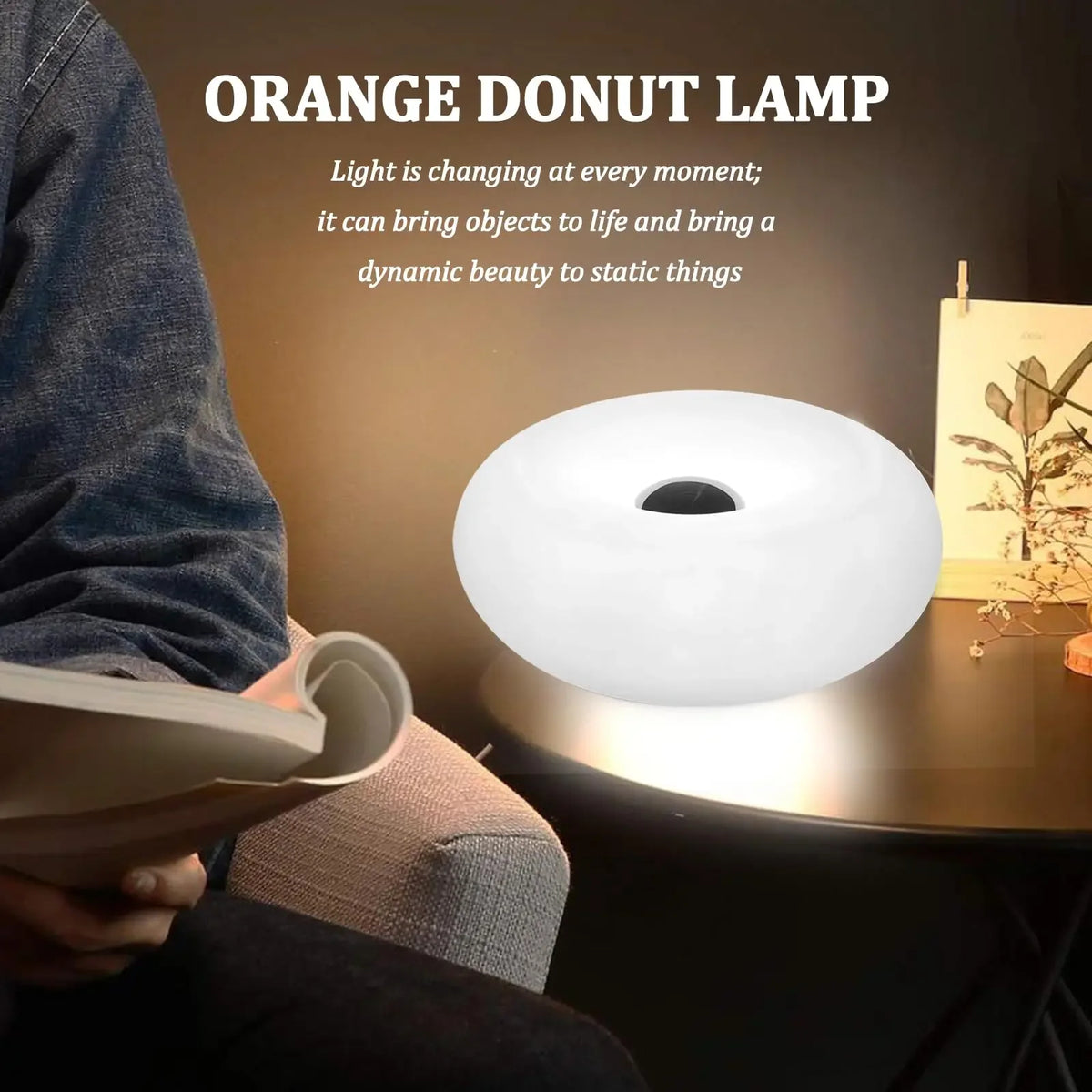 Creative Modern RGB Donut LED Rechargeable Wall Lamp