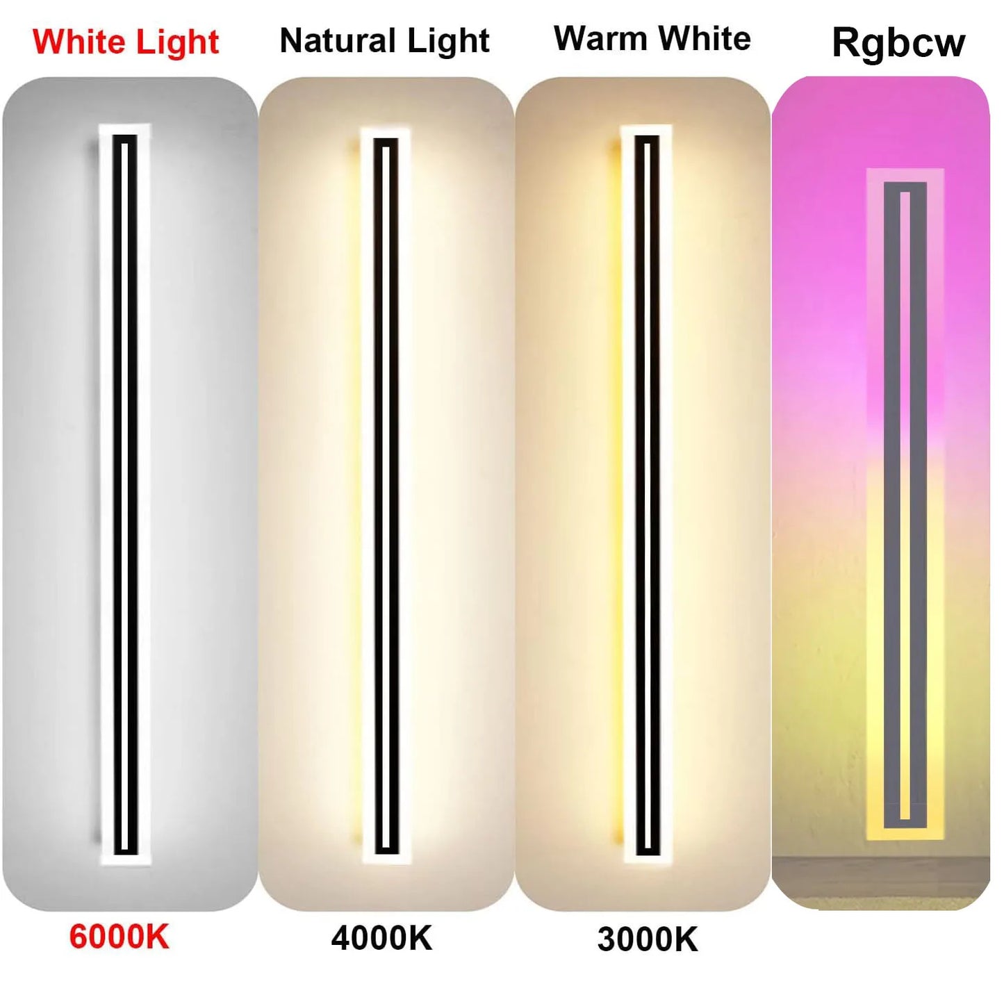 Modern Outdoor LED Wall Sconce Light Fixture IP67 Frosted Acrylic