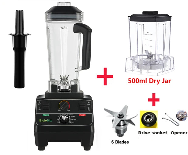 Biolomix 2200W Smart Timer Blender Juicer Food Processor
