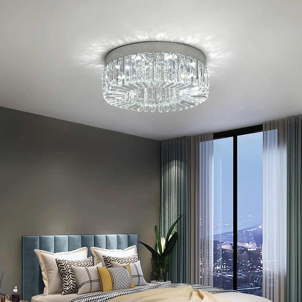 VETRULUS Crystal Ceiling Lamp Modern Luxury Chandelier For Living Room